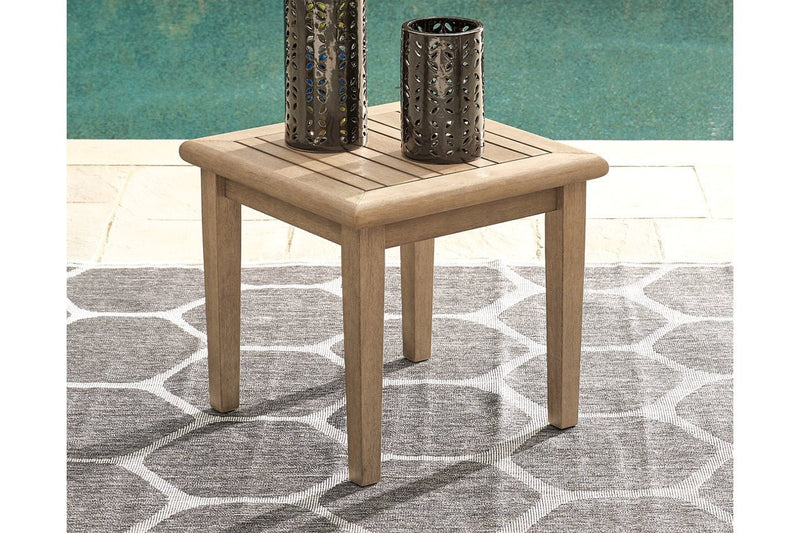 Gerianne Grayish Brown End Table - DMV FurnitureOutdoor Products