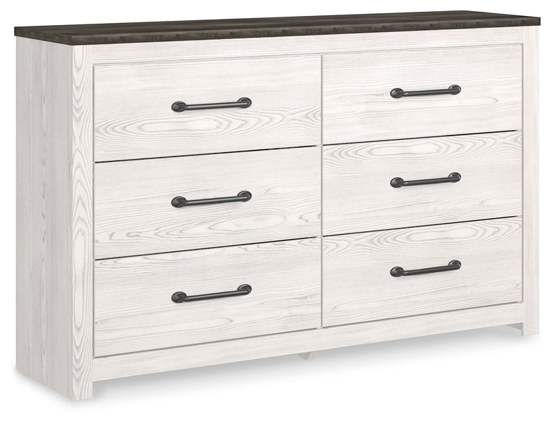 Gerridan Full Panel Bed with Dresser in White/Gray from Ashley - DMV Furniture