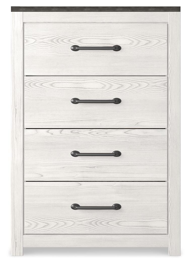 Gerridan White/Gray Full Panel Bed and Chest - B1190B36