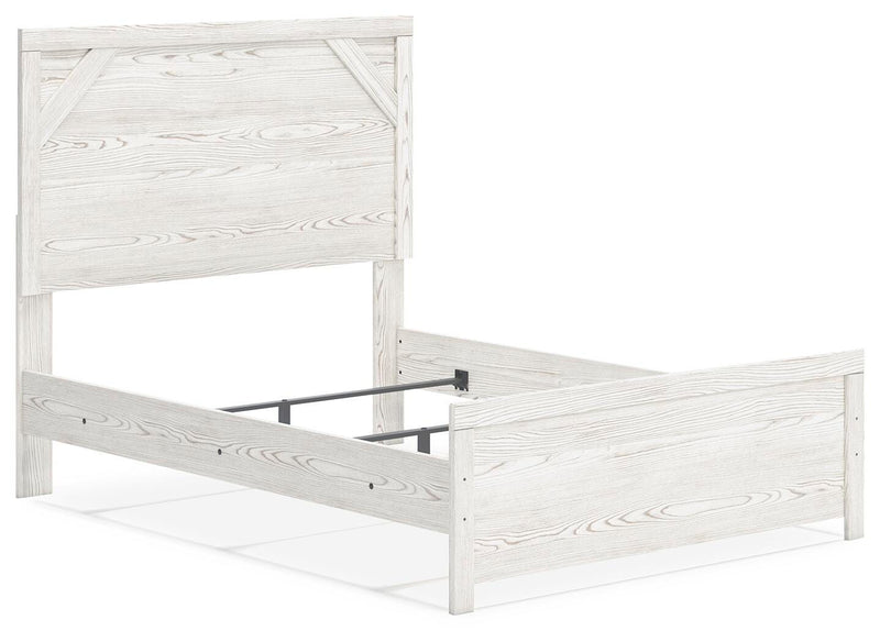Gerridan White/Gray Full Panel Bed and Chest - B1190B36