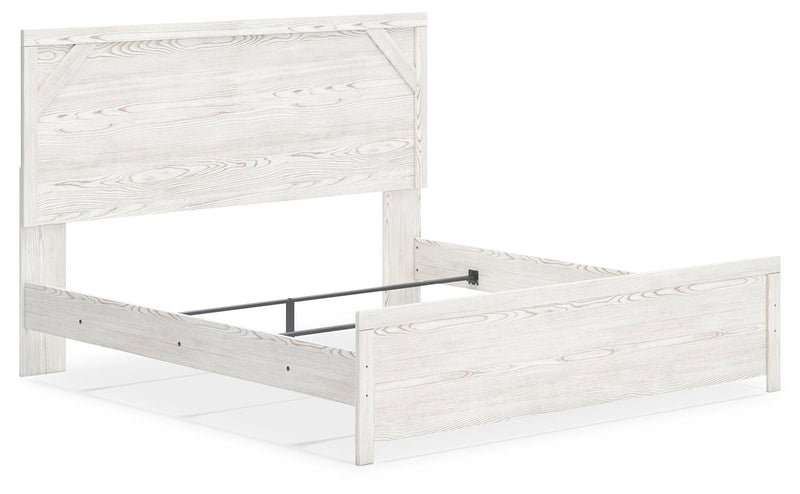 Gerridan White/Gray King Panel Bed, Dresser and 2 Nightstands - B1190B32