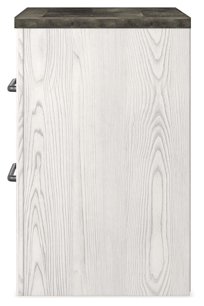 Gerridan White/Gray King Panel Bed, Dresser and 2 Nightstands - B1190B32