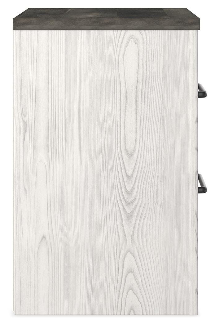 Gerridan White/Gray King Panel Bed, Dresser and 2 Nightstands - B1190B32