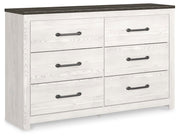 Gerridan White/Gray King Panel Bed, Dresser and 2 Nightstands - B1190B32