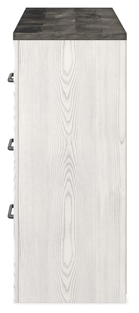 Gerridan White/Gray King Panel Bed, Dresser and 2 Nightstands - B1190B32