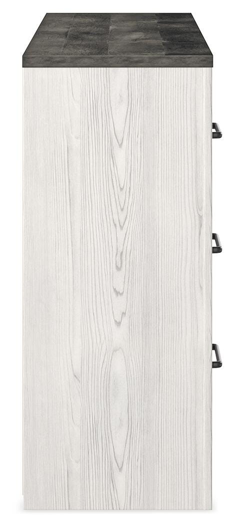 Gerridan White/Gray King Panel Bed, Dresser and 2 Nightstands - B1190B32
