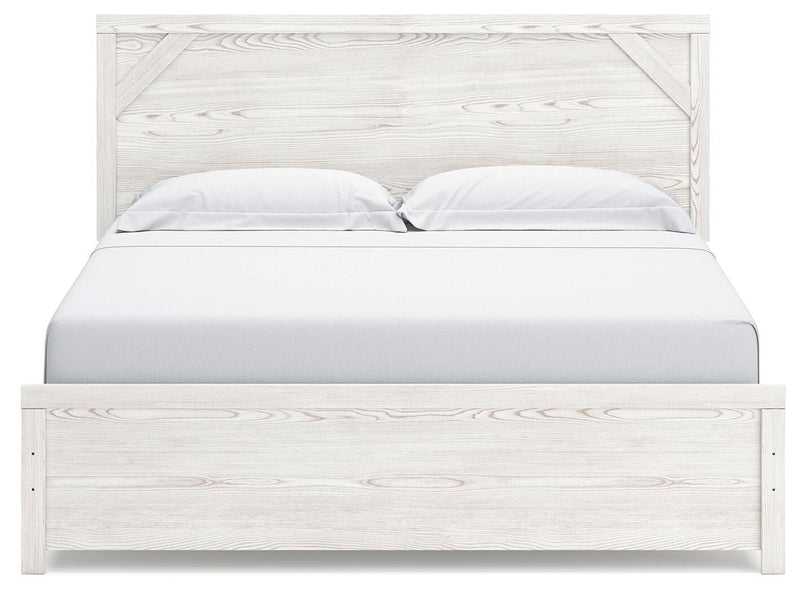 Gerridan White/Gray King Panel Bed, Dresser and 2 Nightstands - B1190B32