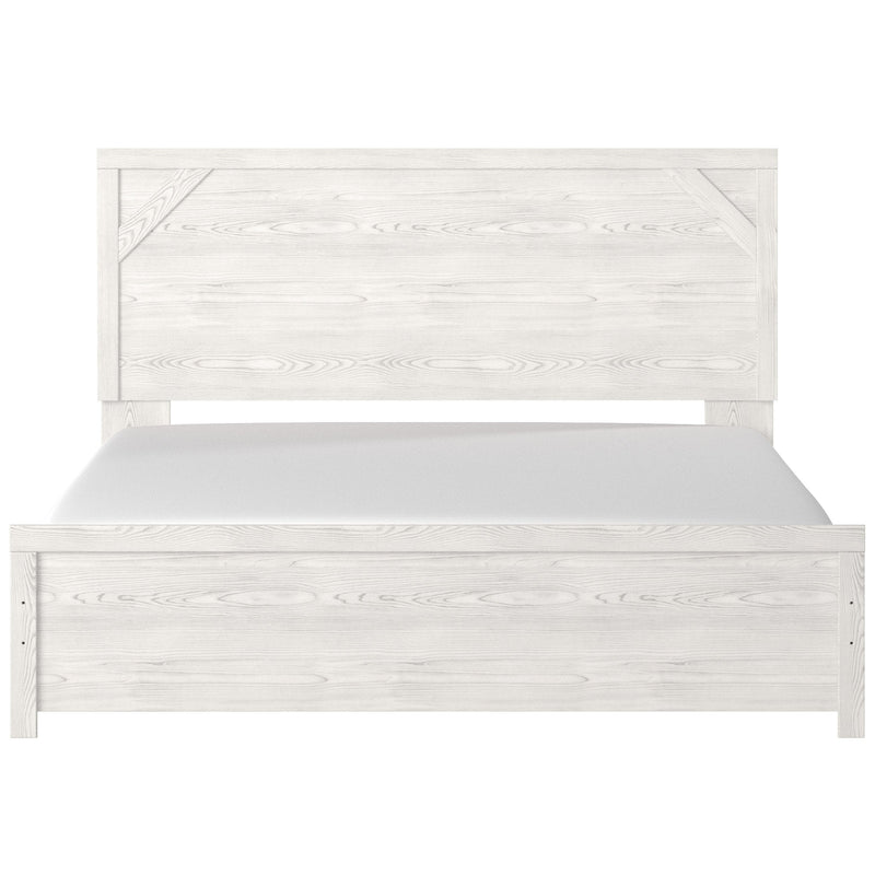 Gerridan White-Gray King Panel Bed - DMV Furniture