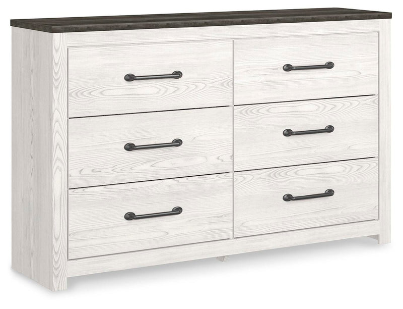 Gerridan White/Gray Queen Panel Bed, Dresser, Chest and Nightstand - B1190B26