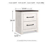 Gerridan White/Gray Queen Panel Bed, Dresser, Chest and Nightstand - B1190B26