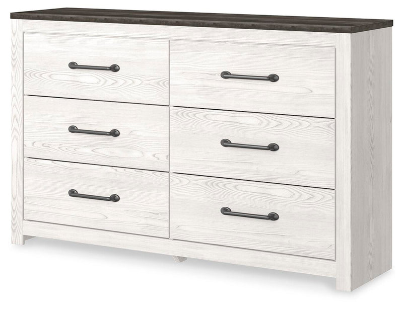 Gerridan White/Gray Queen Panel Bed, Dresser, Chest and Nightstand - B1190B26