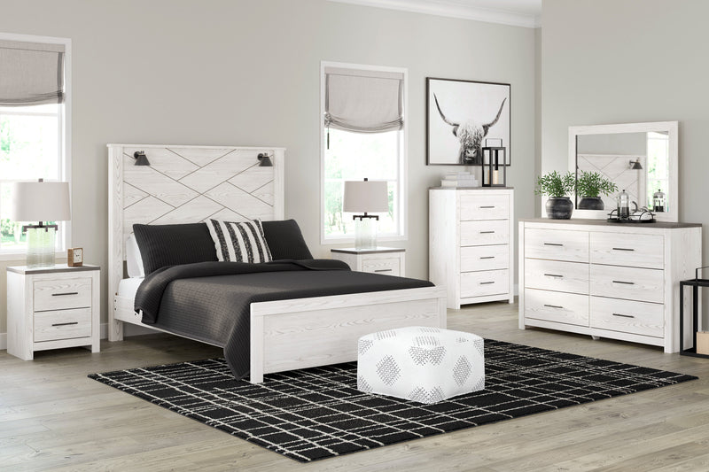 Gerridan White/Gray Lighted Panel Bedroom Set - DMV FurnitureBedroom Set