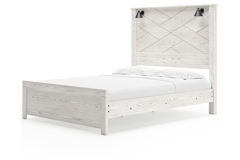 Gerridan White/Gray Queen Panel Bed - DMV FurnitureQueen Bed