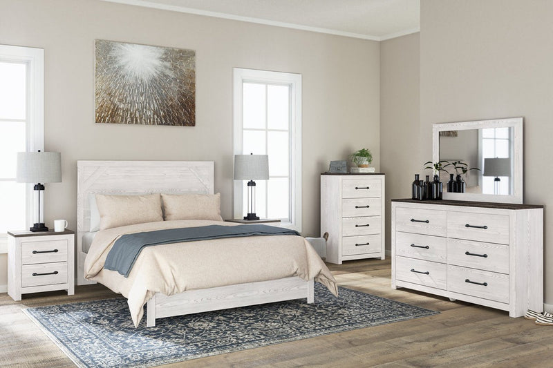 Gerridan White/Gray Queen Panel Bed - DMV FurnitureQueen Bed