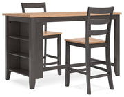 Gesthaven Counter Height Dining Table and 2 Barstools in Natural/Brown - PKG019454