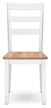Gesthaven Dining Table and 2 Chairs in Natural/White - PKG019460