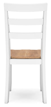 Gesthaven Dining Table and 2 Chairs in Natural/White - PKG019460