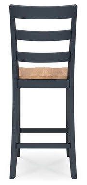 Gesthaven Natural/Blue Counter Height Barstool (Set of 2) - D399-124X2