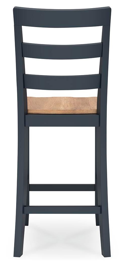 Gesthaven Natural/Blue Counter Height Barstool (Set of 2) - D399-124X2