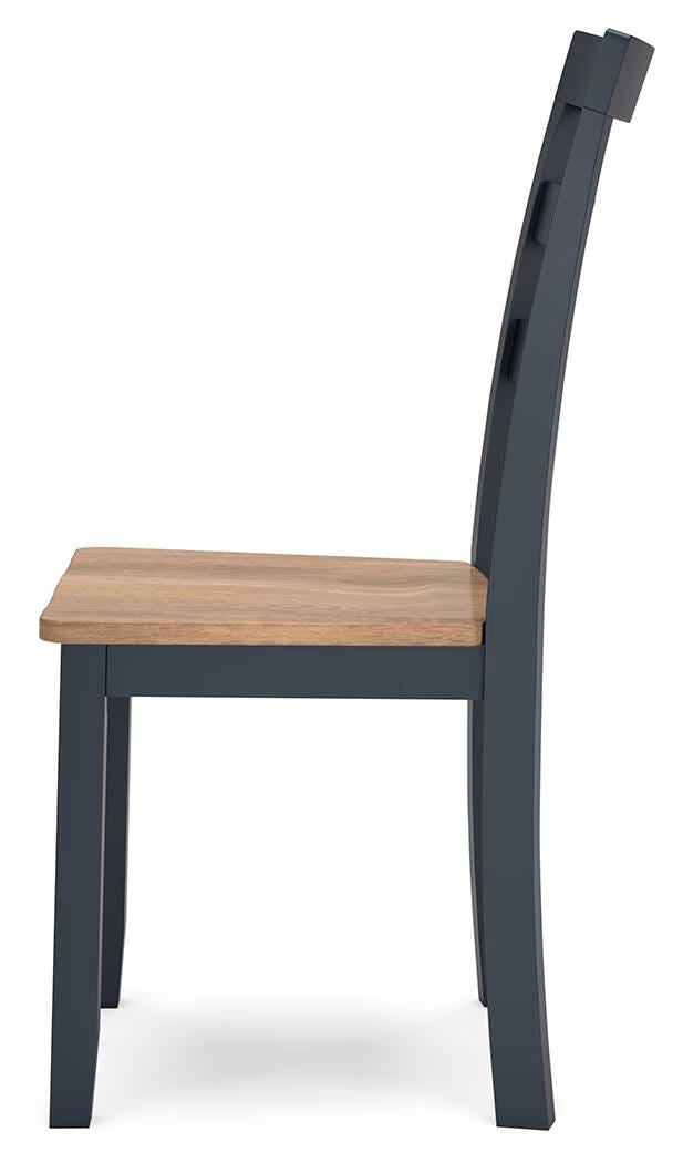 Gesthaven Natural/Blue Dining Chair (Set of 2) - D399-01X2