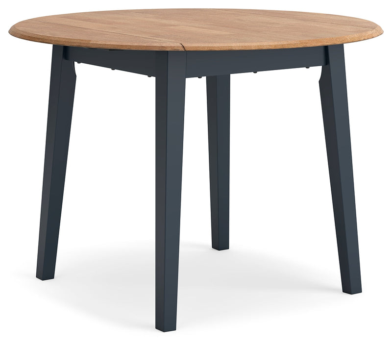 Gesthaven Natural/Blue Dining Drop Leaf Table - D399-15