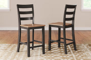 Gesthaven Natural/Brown Counter Height Barstool (Set of 2) - D396-124X2