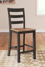 Gesthaven Natural/Brown Counter Height Barstool (Set of 2) - D396-124X2