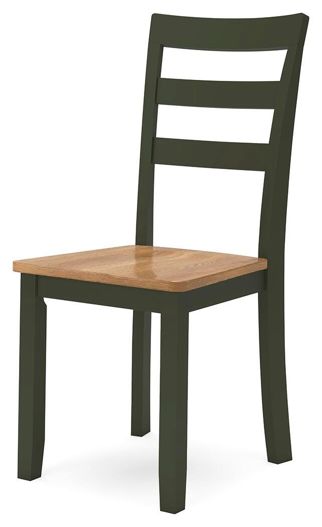 Gesthaven Natural/Green Dining Chair (Set of 2) - D401-01X2