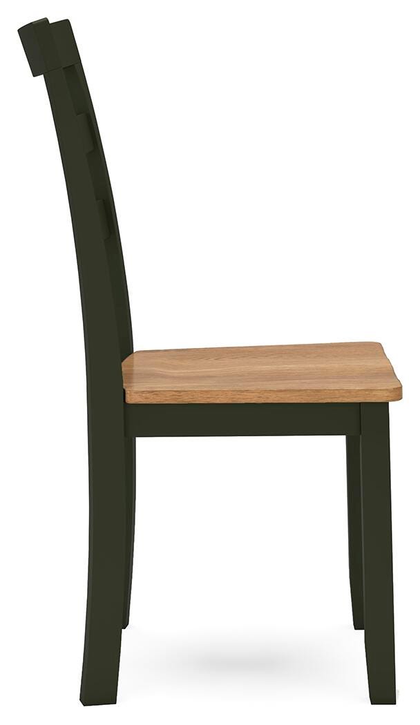 Gesthaven Natural/Green Dining Chair (Set of 2) - D401-01X2
