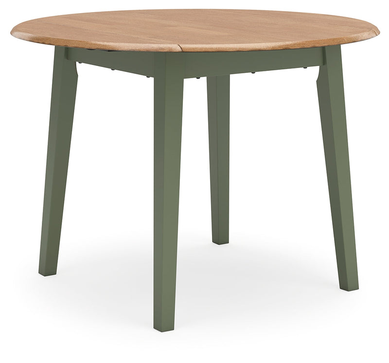 Gesthaven Natural/Green Dining Drop Leaf Table - D401-15