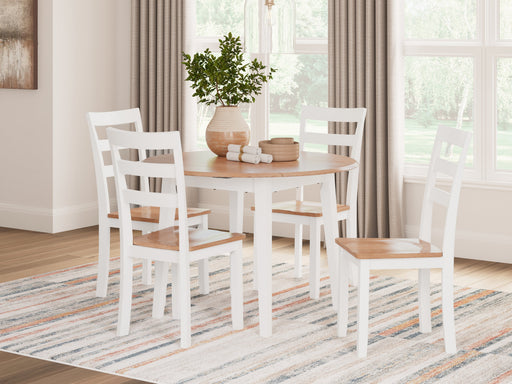 Gesthaven Natural/White Dining Chair, Set of 2 - D398-01