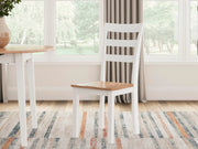 Gesthaven Natural/White Dining Chair (Set of 2) - D398-01X2