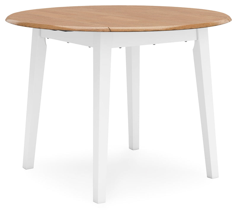 Gesthaven Natural/White Dining Drop Leaf Table - D398-15