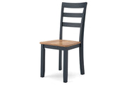 Gesthaven Natural/Blue Dining Table and 2 Chairs - DMV FurnitureDining Room Set