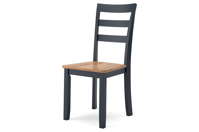 Gesthaven Natural/Blue Dining Table and 2 Chairs - DMV FurnitureDining Room Set