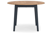 Gesthaven Natural/Blue Dining Table and 2 Chairs - DMV FurnitureDining Room Set