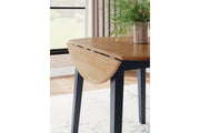 Gesthaven Natural/Blue Dining Table and 2 Chairs - DMV FurnitureDining Room Set