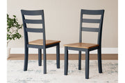 Gesthaven Natural/Blue Dining Table and 2 Chairs - DMV FurnitureDining Room Set
