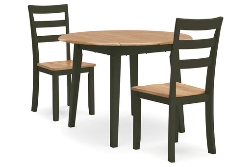 Gesthaven Natural/Green Dining Table and 2 Chairs - DMV FurnitureDining Room Set