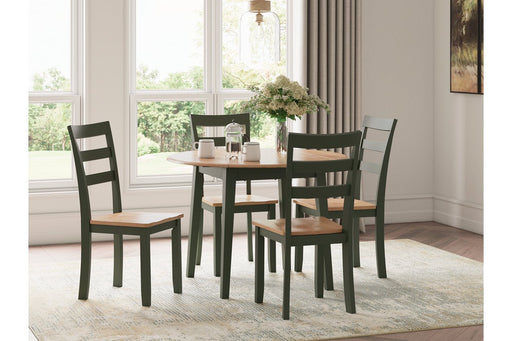Gesthaven Natural/Green Dining Table and 4 Chairs - DMV FurnitureDining Room Set