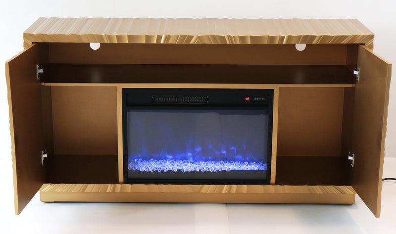 GFP102 GOLDEN LEAF TV STAND FIREPLACE - 210000007821
