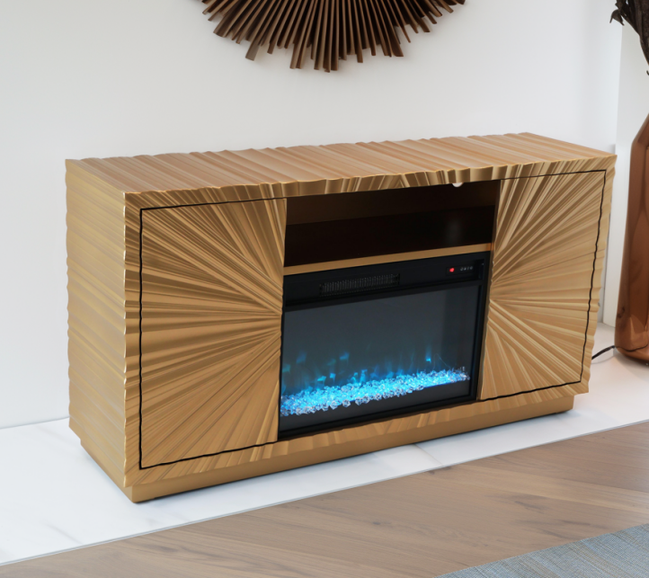 GFP102 GOLDEN LEAF TV STAND FIREPLACE - 210000007821