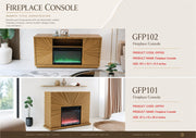 GFP102 GOLDEN LEAF TV STAND FIREPLACE - 210000007821