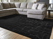 Gibbswell Black Washable 8' x 10' Area Rug - R407461