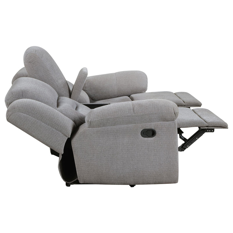 Gilson 2-piece Chenille Upholstered Reclining Sofa Set Grey - 602551-S2