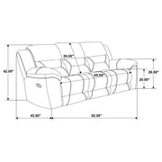 Gilson 2-piece Chenille Upholstered Reclining Sofa Set Grey - 602551-S2