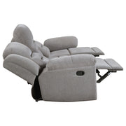 Gilson 2-piece Chenille Upholstered Reclining Sofa Set Grey - 602551-S2