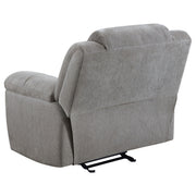 Gilson 3-piece Chenille Upholstered Reclining Sofa Set Grey - 602551-S3