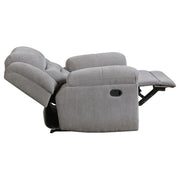 Gilson 3-piece Chenille Upholstered Reclining Sofa Set Grey - 602551-S3