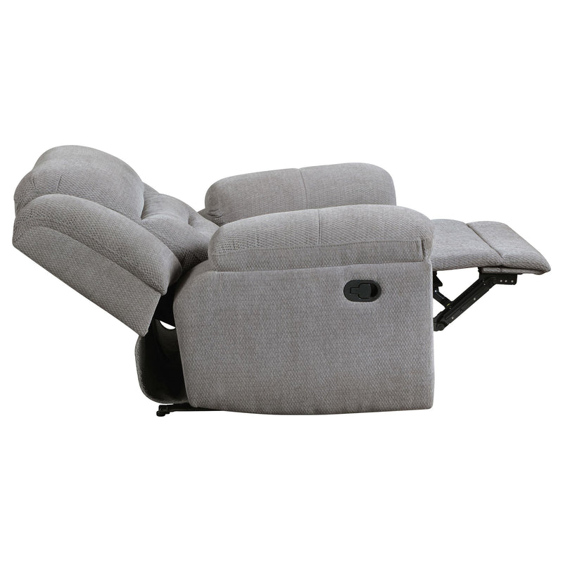Gilson 3-piece Chenille Upholstered Reclining Sofa Set Grey - 602551-S3